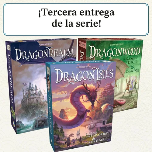 Vista 2 de DragonIsles – Juego de mesa de aventura familiar de fantasía para 2-5 jugadores, a partir de 10 años – ¡Un viaje de tierras lejanas y fortunas!