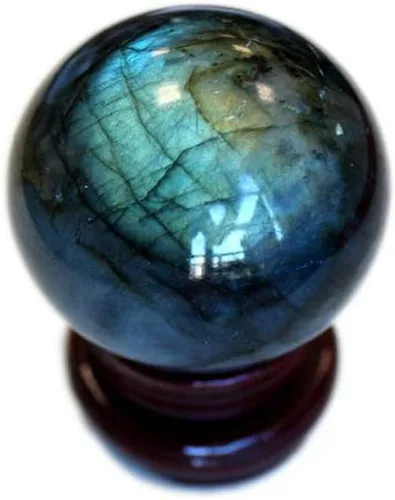 Vista 21 de Bola esférica de cristal curativo de ojo de tigre natural para reiki equilibrio, meditación, decoración del hogar y la oficina