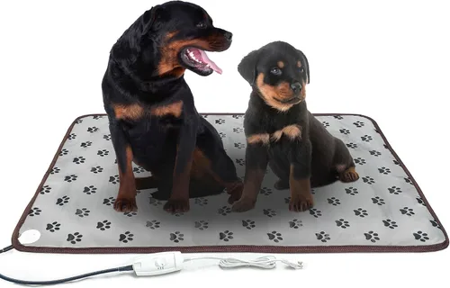Vista 6 de Almohadilla térmica para mascotas para perros y gatos, paquete de 2, tamaño grande, resistente a las mordidas, impermeable, almohadilla térmica