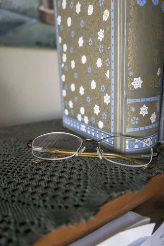 Vista 6 de UMIZATO Marco de gafas de prescripción para mujeres acero inoxidable acetato óptico Rx MEMPHIS