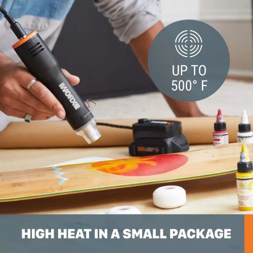 Vista 3 de Worx MAKERX WX743L.9 - Mini pistola de calor de 20 V (solo herramienta)