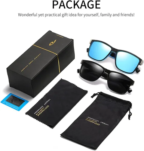 Vista 7 de Tramean Gafas de sol polarizadas vintage para hombres y mujeres con protección UV retro