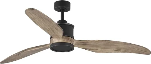 Vista 6 de Progress Lighting Farris Collection - Ventilador de techo de madera tallada de tres aspas de 60 pulgadas