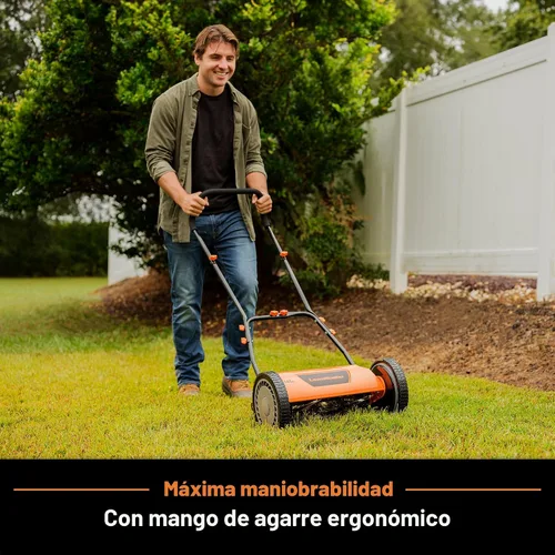 Vista 3 de LawnMaster LMRM1401 - Cortacésped con carrete de empuje (14 pulgadas, 5 cuchillas)