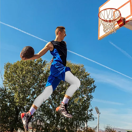 Vista 4 de Rodilleras elásticas transpirables para niños, para baloncesto, voleibol, bádminton, 1 par