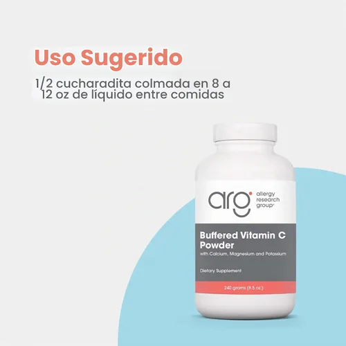 Vista 6 de ARG - Polvo de vitamina C tamponada, apoyo inmunológico, 8.5 onzas