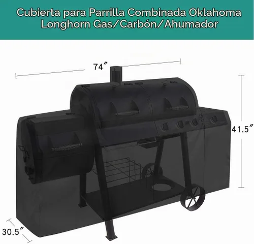 Vista 2 de Stanbroil Cubierta de parrilla para ahumador de carbón combinado Oklahoma