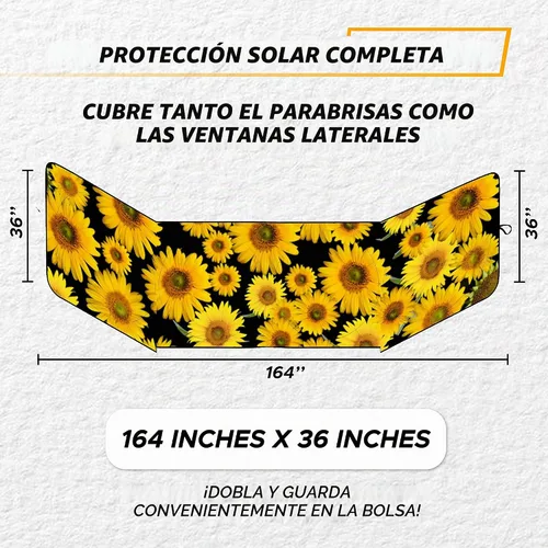 Vista 5 de EcoNour Parasol Impreso de Camión Semirremolque para Parabrisas Protector Solar UV y Bloqueador de Calor Accesorios de Parasoles para Ventana