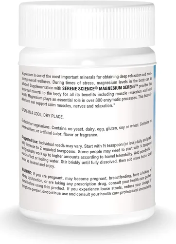 Vista 3 de Source Naturals Serene Science - Sereno de magnesio, cuerpo pacífico, sabor a bayas, 5 onzas
