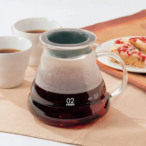 Vista 3 de Hario V60 "Clear" Jarra de vidrio para servir, 600 ml