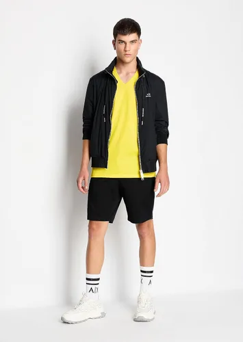 Vista 2 de Armani Exchange Camiseta básica con cuello en V Pima para hombre