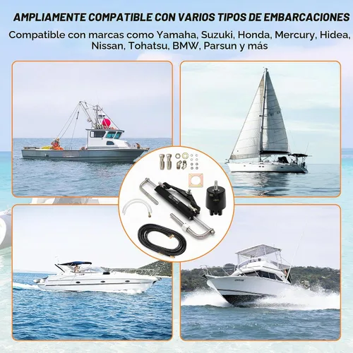 Vista 8 de Kit de dirección hidráulica fueraborda 150HP con bloqueo