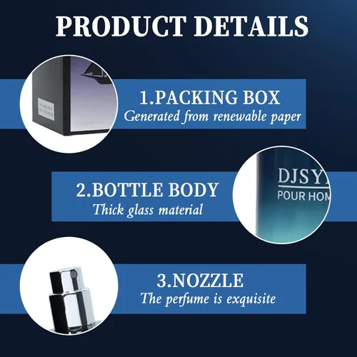 Vista 4 de Eau de Toilette para hombre, colonia de feromonas para hombre, fragancia fresca de manzana, spray de larga duración, diseño portátil de 1.7 onzas