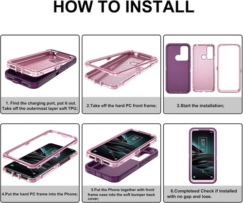 Vista 7 de Asuwish Funda de teléfono para Samsung Galaxy A03 Core Cell Cover híbrida resistente a prueba de golpes, a prueba de caídas, cuerpo completo