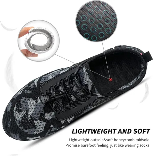 Vista 4 de SOBASO Zapatos de agua para mujer, secado rápido, senderismo, natación, playa, río, zapatos para pesca, deportes acuáticos, buceo, vela, viajes