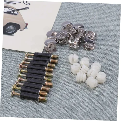 Vista 4 de ULTECHNOVO 30 juegos de accesorios de leva para muebles, tuercas preinsertadas para madera robustos roscados para gabinete de cajones