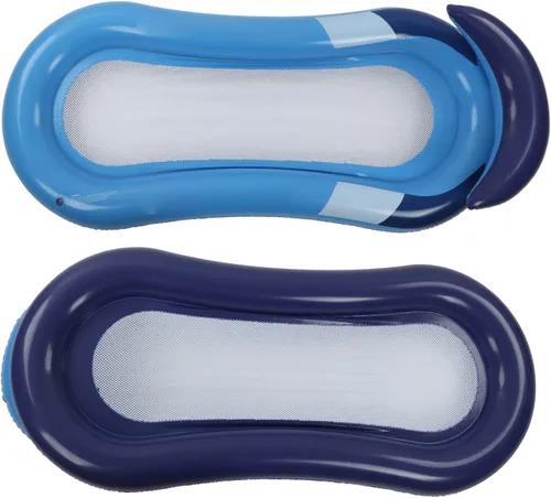 Vista 7 de Hamaca flotante para piscina, flotador inflable para piscina, silla flotante plegable de agua, hamaca flotante de inflado, flotador reclinable