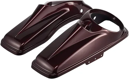 Vista 44 de Tapas para bocinas de motocicleta aptas para 2014+ Harley Touring Hard Saddle Bags - Whisky ámbar, 8 pulgadas Amber Whiskey