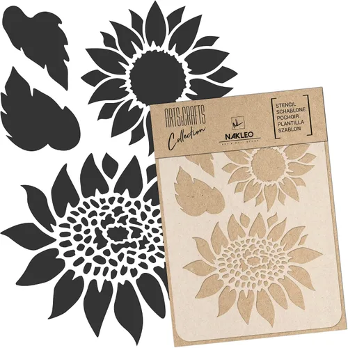 Vista 9 de NAKLEO Plantilla de pintura para manualidades A3 de 11.8 x 16.5 pulgadas, patrón de naturaleza de hojas de otoño, plantilla de dibujo de plástico