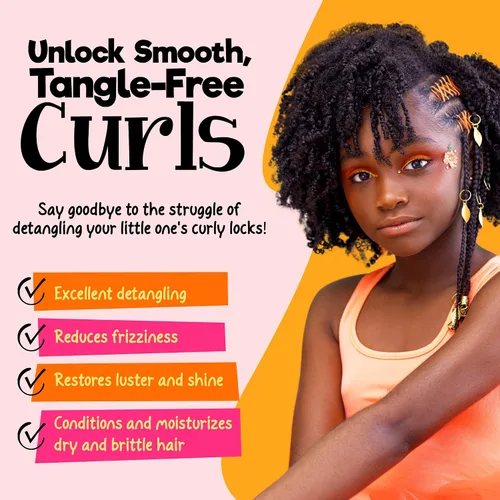 Vista 2 de Ccurlykids conjunto mixto de pelo Haircare Super desenredante champú acondicionador de 8.0 ounce, 8.0 ounce, spray 6.0 ounce, rizado Crème