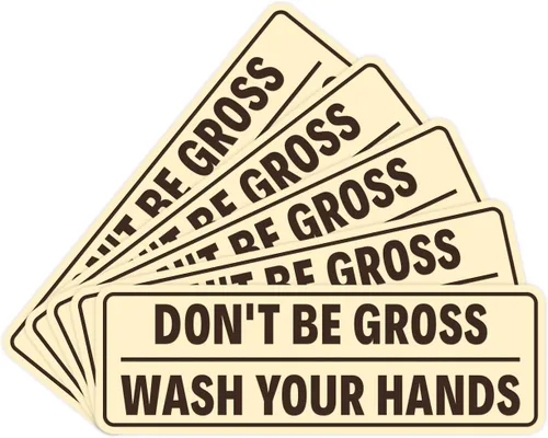 Vista 21 de Letrero de puerta o pared con texto en inglés "Don't Be Gross ("No seas gros") con texto en inglés "Don't Be G