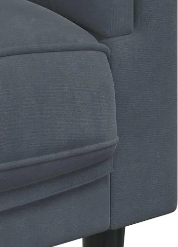 Vista 5 de vidaXL Sofá con cojines de 2 plazas, sofá tapizado, sofá biplaza para sala de estar en casa, sofá de dos plazas, estilo moderno, terciopelo gris