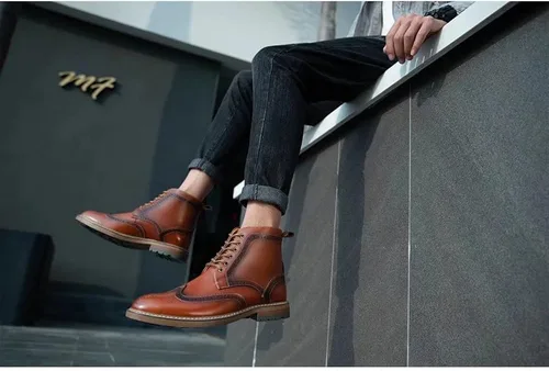 Vista 7 de Botas Chelsea para hombre, elegantes y cómodas, de cuero, con cremallera