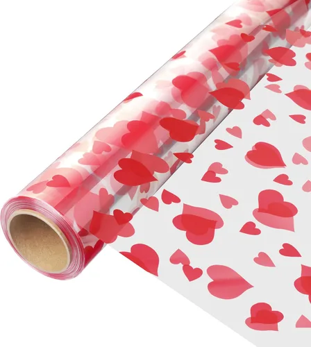 Vista 11 de JOYIT Rollo de celofán de feliz cumpleaños de 100 pies de largo x 35 pulgadas de ancho, rollo de celofán transparente de 3 mil de grosor, bolsas