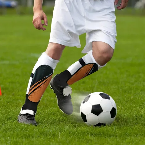 Vista 2 de newox - Espinilleras de fútbol para niños y jóvenes, protección de espinilleras para niños y niñas de 3 a 15 años, para niños y niñas