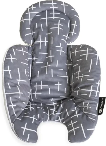 Vista 9 de Inserto para bebé 4moms RockaRoo y MamaRoo, lavable a máquina, tela suave y de felpa, diseño reversible, gris oscuro
