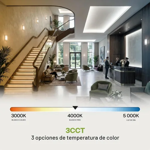 Vista 5 de ASD - Lámpara de pared LED para interiores, níquel cepillado 3000/4000 8 pulgadas Níquel cepillado