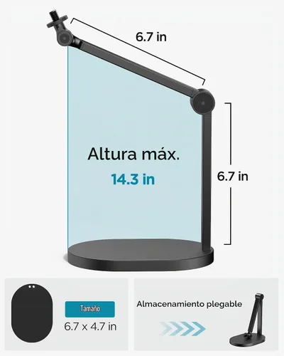 Vista 5 de InnoGear Soporte de Micrófono de Estudio, Carga Máxima 2.64 lb Brazo de Micrófono Montaje de Escritorio Soporte de Micrófono de Escritorio