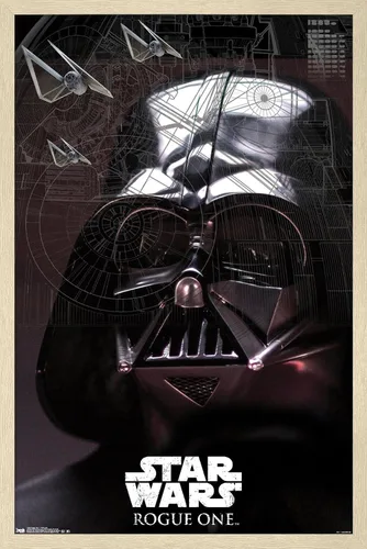 Vista 6 de Trends International Star Wars: Rogue One - Póster de pared de Lord Sith, 14.725 x 22.375 pulgadas, versión enmarcada de madera de granero