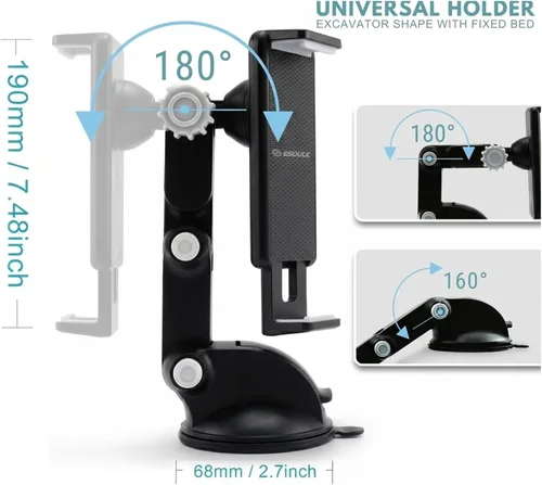 Vista 9 de Soporte universal para salpicadero de parabrisas de coche