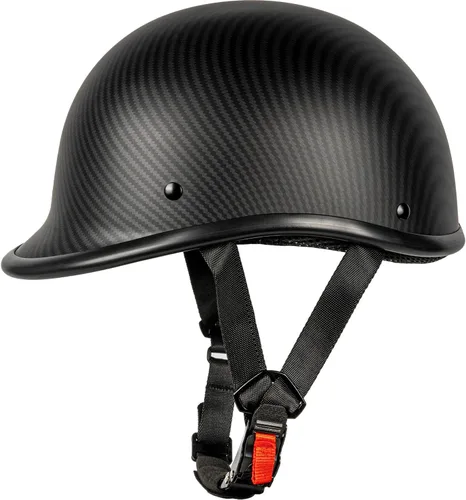 Vista 2 de Yesmotor - Casco de motocicleta de perfil bajo aprobado por DOT Fibra de carbono