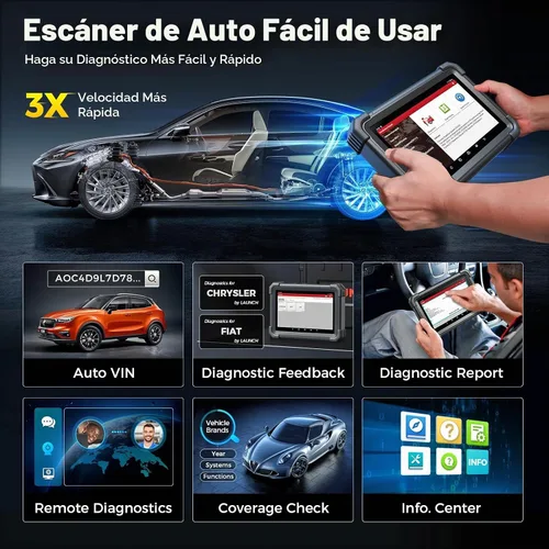 Vista 7 de 2025 LAUNCH X431 Pro Dyno Herramienta de escaneo de diagnóstico todo en uno para todos los automóviles, codificación ECU, control bidireccional, 38+