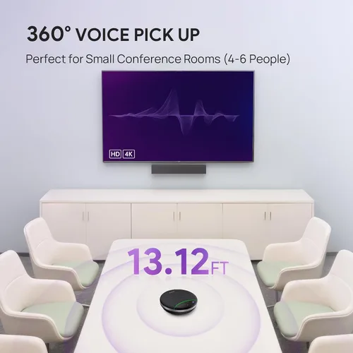 Vista 5 de Yealink SP92 Altavoz Bluetooth USB Conferencia Altavoz y Micrófono Full-Duplex,Noise Reduction,20h Teams Call,278g,Wireless Portable Design,4-6