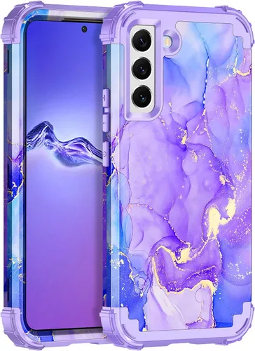 Vista 90 de Casetego Funda para Galaxy A16 5G, que brilla en la oscuridad, tres capas, resistente, a prueba de golpes, protección completa, policarbonato duro