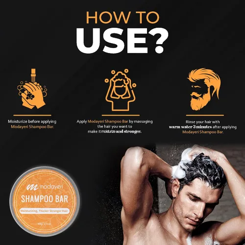 Vista 6 de Barra de champú hidratante, más gruesa y fuerte, jengibre natural, humectante, restaura el cabello brillante, 2.15 onzas (amarillo)