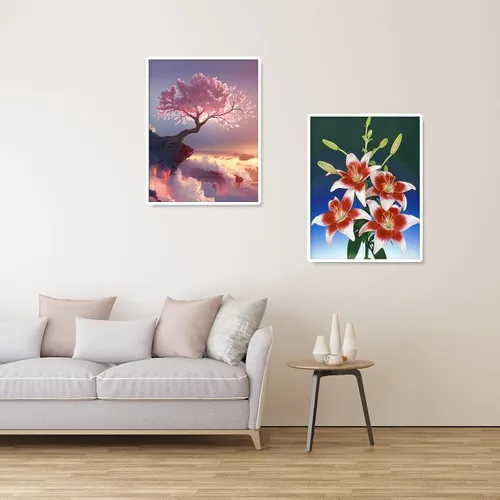 Vista 5 de AiYuanzsh Paquete de 10 kits de pintura de diamante cuadrado 5D para adultos, kits de arte de diamantes cuadrados de taladro completo, paisaje