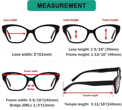 Vista 3 de Eyekepper Paquete de 5 lentes de lectura para mujer Cateye Ladies Readers