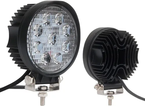 Vista 13 de Willpower 2 piezas de 27 W de 2200 lm, barra de luz de trabajo LED redonda, lámpara de conducción de haz puntual para todoterreno, SUV, barco, Jeep