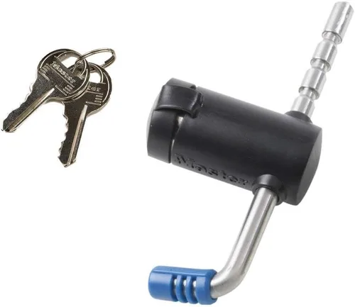 Vista 4 de Master Lock 3895DAT - Cerradura de acoplador y cierre de receptor con pestillo de acoplador, 1 paquete