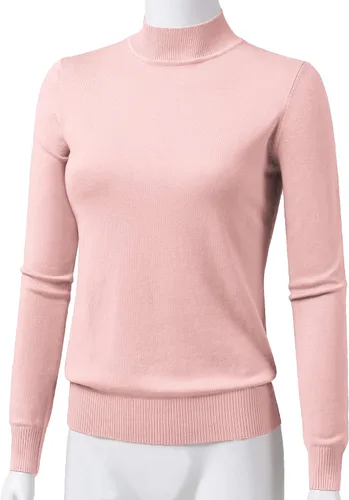 Vista 2 de JSCEND Suéter de punto de manga larga con cuello alto y elástico para mujer