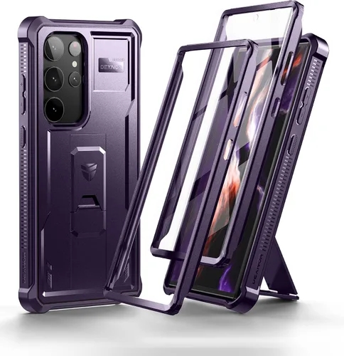Vista 8 de Dexnor Funda de cuerpo completo para Samsung Galaxy S23 Ultra 5G/6.8 pulgadas, marco frontal extra, protección de grado militar, protector de Verde