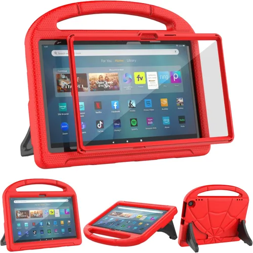 Vista 8 de Funda para tablet Amazon Fire Max 11 para niños (13ª generación, versión 2023), ligera, a prueba de golpes, con asa y soporte para tablet Kindle Azul