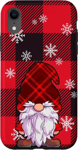 Vista 25 de Christmas Phone Case Red Buffalo Plaid Gnomes Snowflake Case for iPhone 17