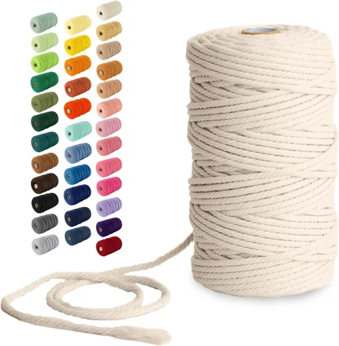 Vista 148 de Nook Theory Hilo de macramé de 3mm 109 yardas - Cuerda de macramé suave de 4mm, 5mm perfecta para nudos - Suministros de macramé para colgadores