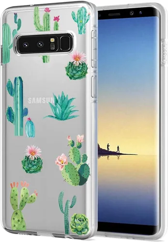 Vista 8 de Funda de teléfono para Galaxy Note 8, Samsung Note 8 para niñas y mujeres, TPU suave y transparente, a prueba de golpes, funda protectora TPU