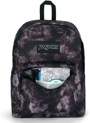 Vista 5 de JanSport Mochila Superbreak Plus, Ácido Rock Negro, Mochila Superbreak Plus